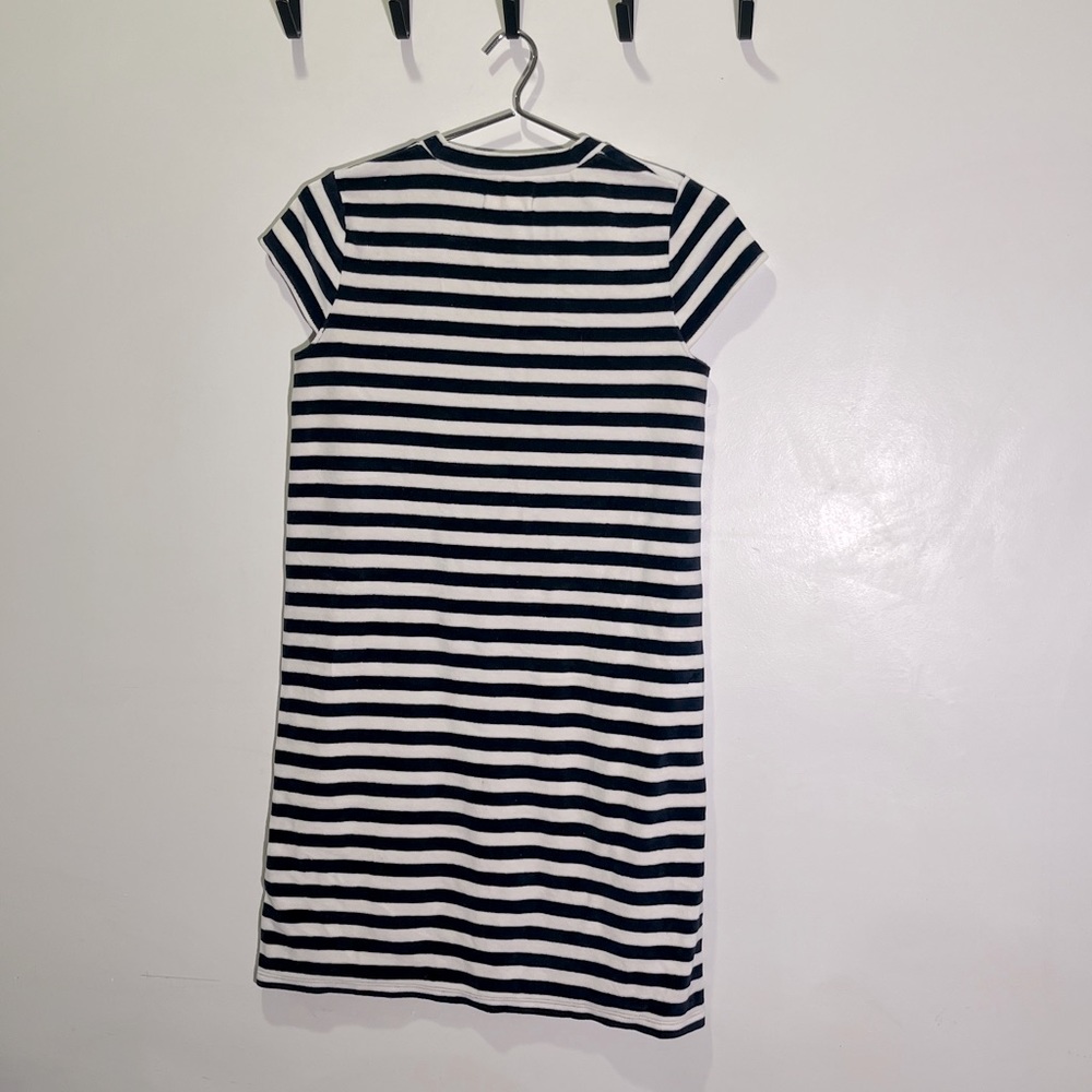 Madewell Striped Velour T-shirt dress